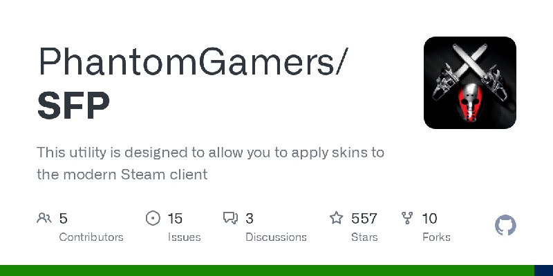 GitHub - PhantomGamers/SFP: This utility is designed to allow you to apply skins to the modern Steam client