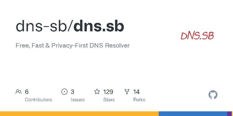 GitHub - dns-sb/dns.sb: Free, Fast & Privacy-First DNS Resolver