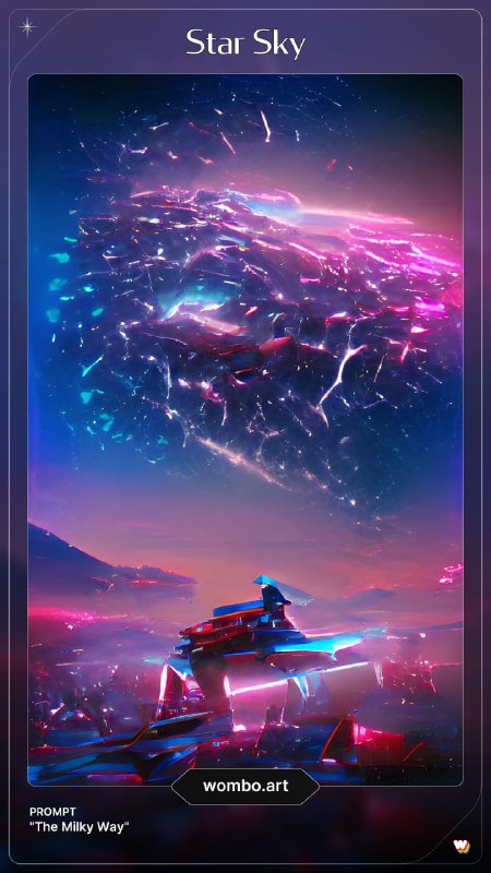 #美图 #网页工具▎  Dream by WOMBO一段简短的描述 + 一个风格，几秒钟生成一幅画作