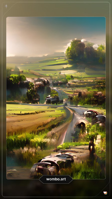 #美图 #网页工具▎  Dream by WOMBO一段简短的描述 + 一个风格，几秒钟生成一幅画作