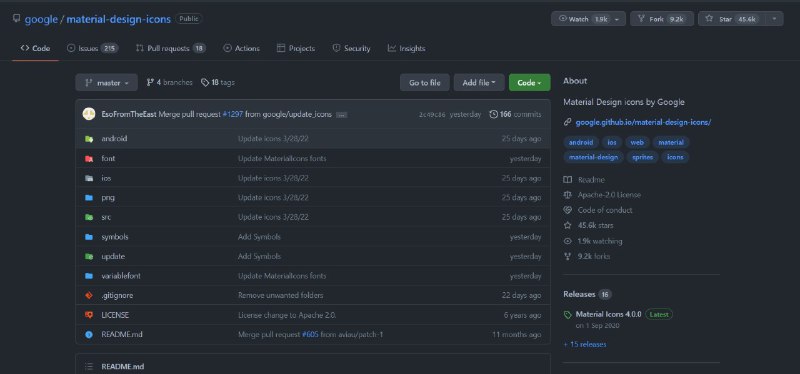#GitHub #扩展▎  Material Icons for GitHubGitHub | Chrome | Edge | Firefox将 GitHub 仓库的文件 / 文件夹图标替换成 Material Design 风格的图标
